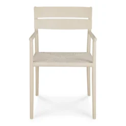 Tuinstoel Elin sand/koord met armleuning