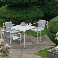 Tuinstoel Palissade Cord Dining met armleuning sky grey