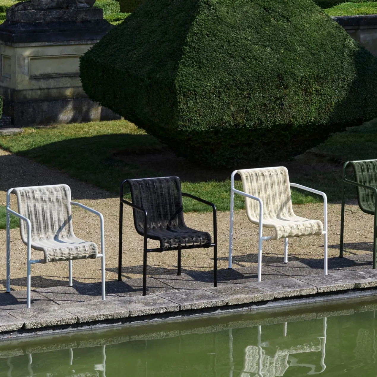 Tuinstoel Palissade Cord Dining met armleuning sky grey