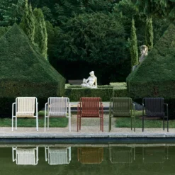 Tuinstoel Palissade Cord Dining met armleuning sky grey