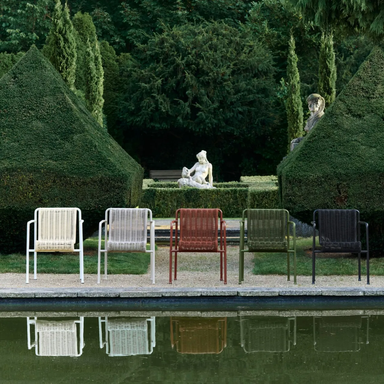 Tuinstoel Palissade Cord Dining met armleuning anthracite