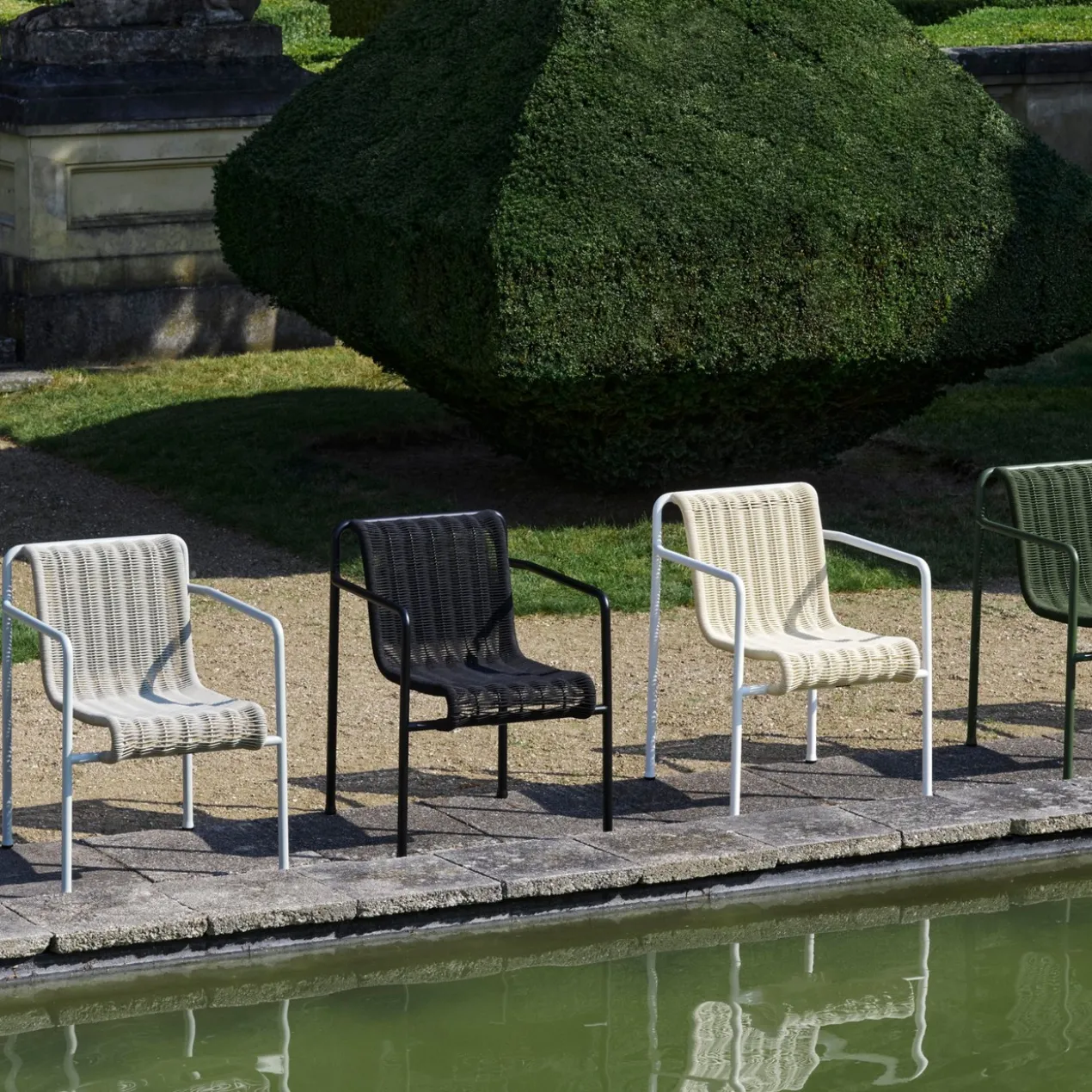 Tuinstoel Palissade Cord Dining met armleuning anthracite