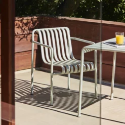 Tuinstoel Palissade Dining met armleuning sky grey