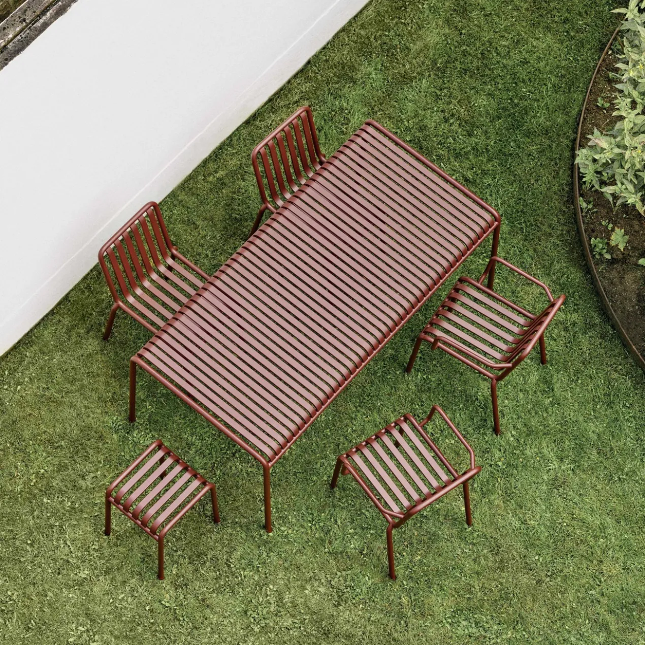 Tuinstoel Palissade iron red