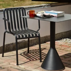 Tuinstoel Palissade met armleuning anthracite