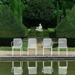 Tuinstoel Palissade met armleuning cream white