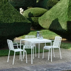 Tuinstoel Palissade met armleuning cream white
