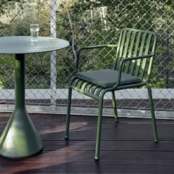Tuinstoel Palissade met armleuning olive