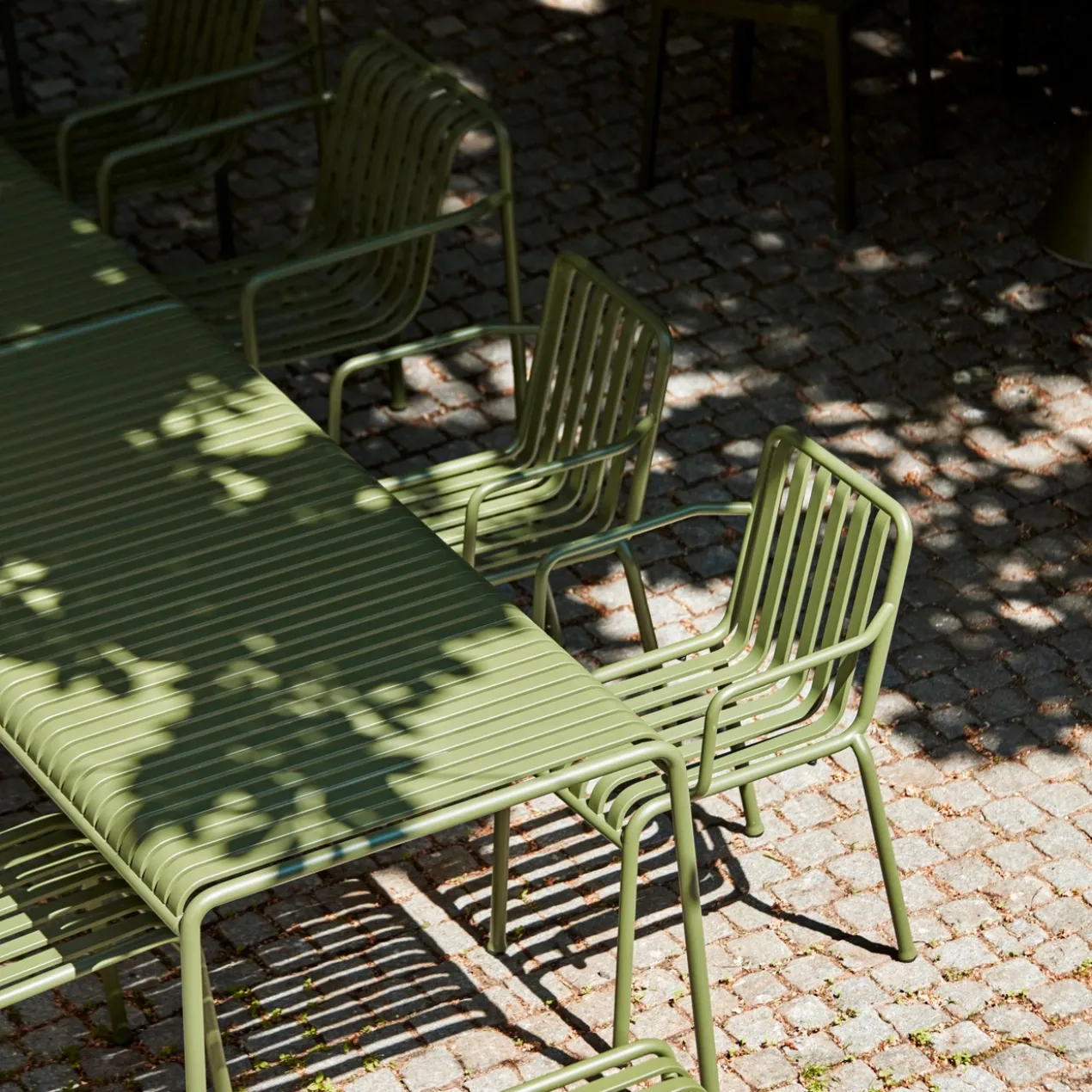 Tuinstoel Palissade met armleuning olive