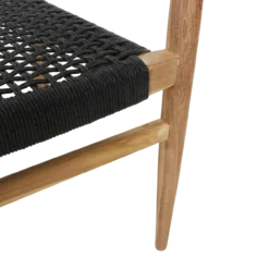 Tuinstoel Verano met armleuning zwart