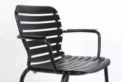 Tuinstoel Vondel met armleuning zwart