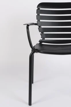 Tuinstoel Vondel met armleuning zwart