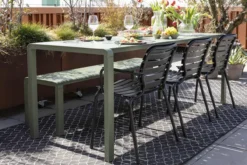 Tuinstoel Vondel met armleuning zwart