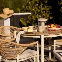 Tuintafel Aliana zand Ø90 cm