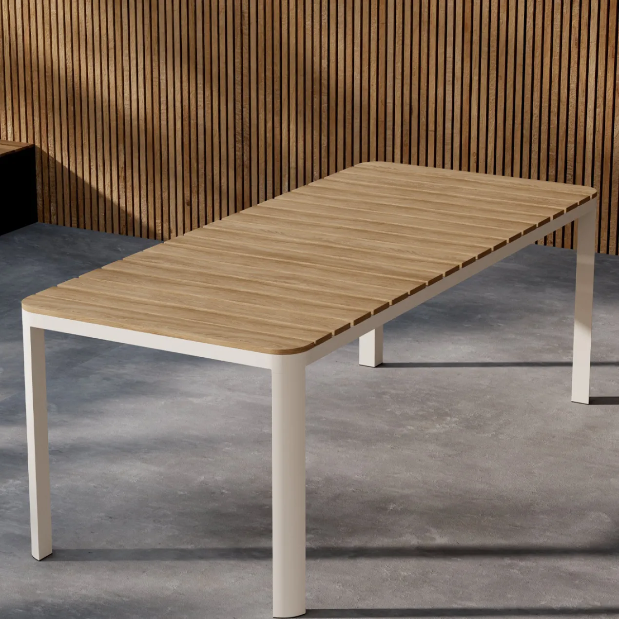 Tuintafel Ingo polywood 210x90 cm beige