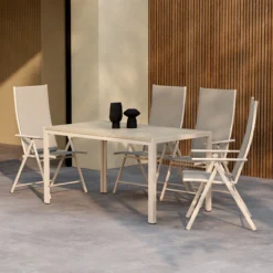 Tuintafel Joas beige 140x80 cm