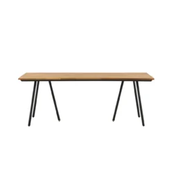 Tuintafel Joshua - met houten blad Zwart