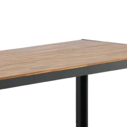 Tuintafel Lasse aluminium - houten tafelblad Zwart