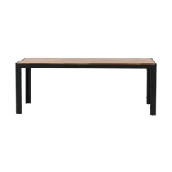 Tuintafel Lasse aluminium - houten tafelblad Zwart