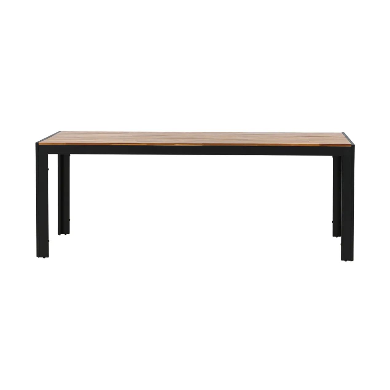 Tuintafel Lasse aluminium - houten tafelblad Zwart