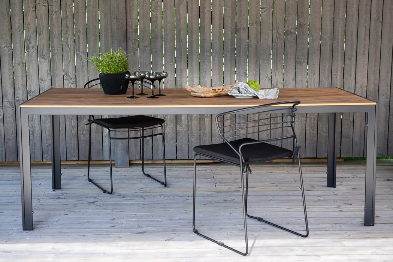 Tuintafel polywood Aaron - 205 x 90 cm Bruin
