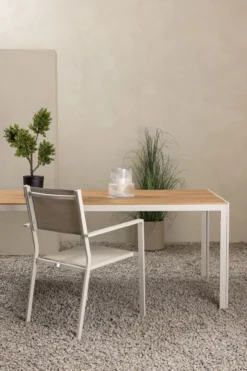 Tuintafel polywood Aaron - 205 x 90 cm Beige