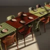 Tuintafel Ruben pistache 140x70x75