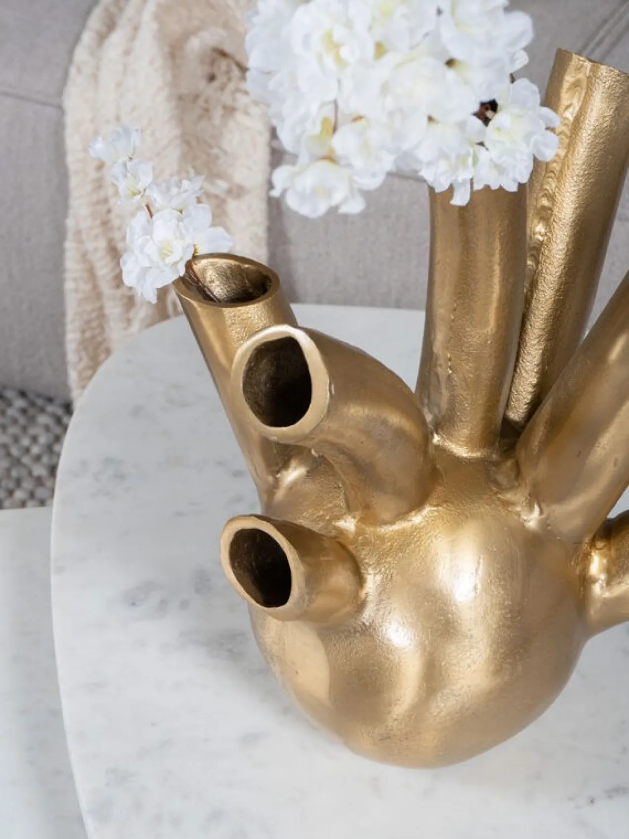Tulpenvaas goud medium