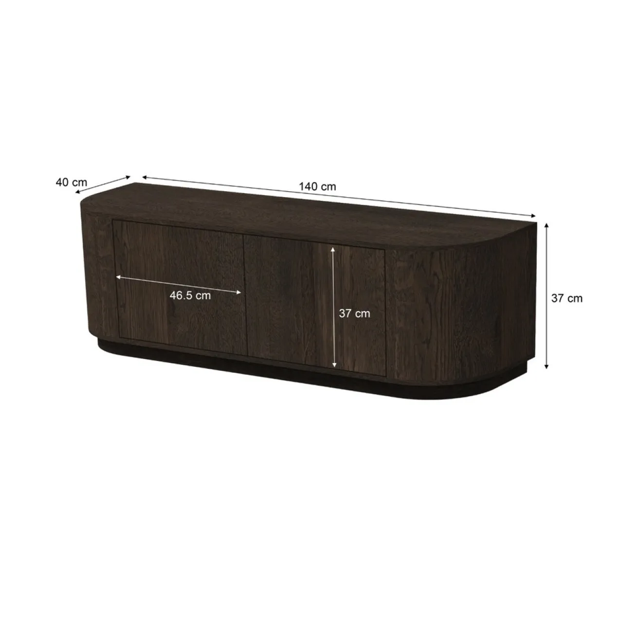 Tv-meubel Arlo Espresso Staand 140 cm