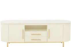 Tv-meubel Clara wit/goud