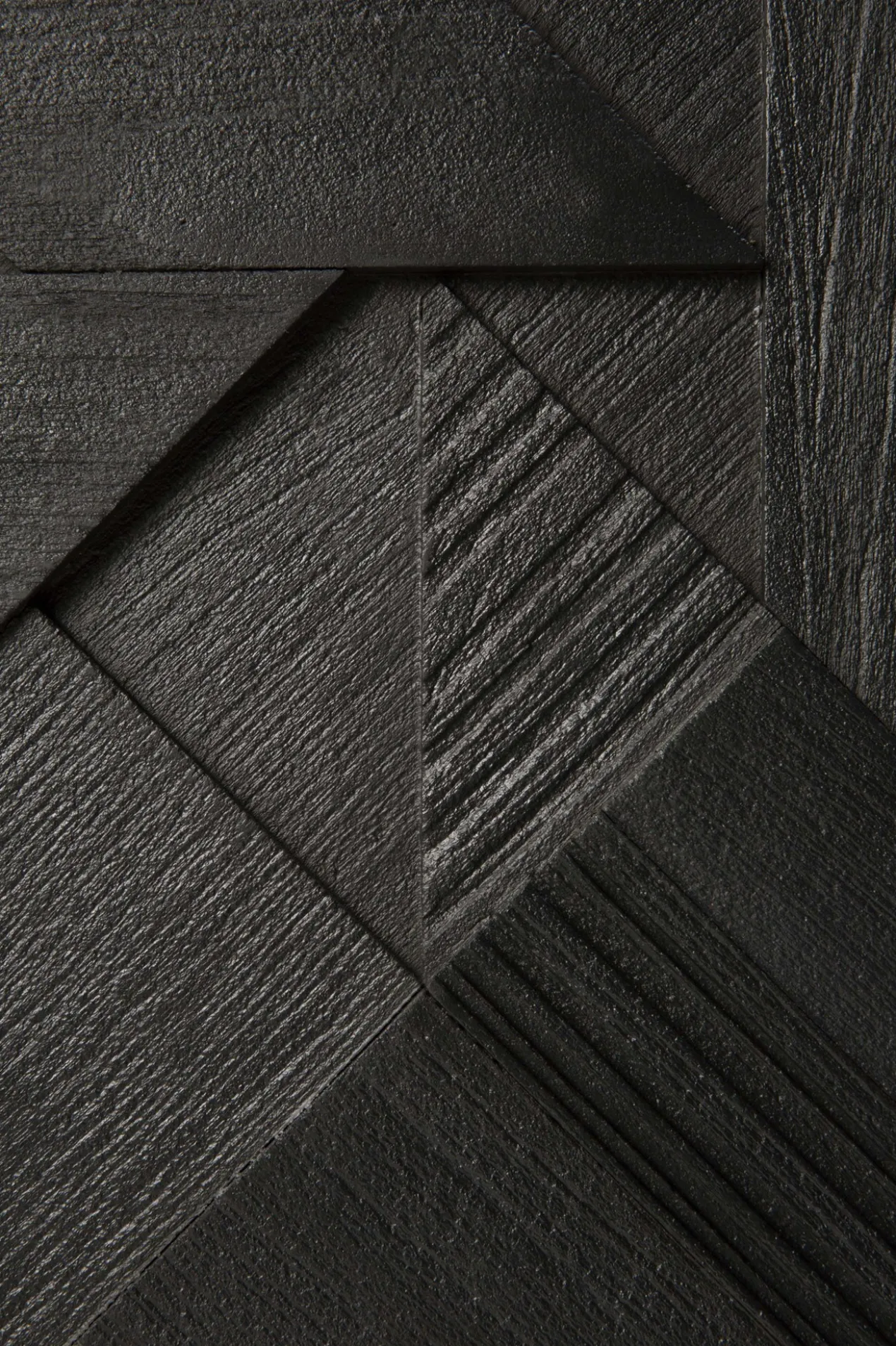Tv-meubel Graphic teak zwart 160 cm
