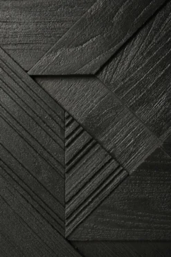 Tv-meubel Graphic teak zwart 240 cm