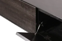 Tv-meubel Grooves teak off black/bruin 162 cm