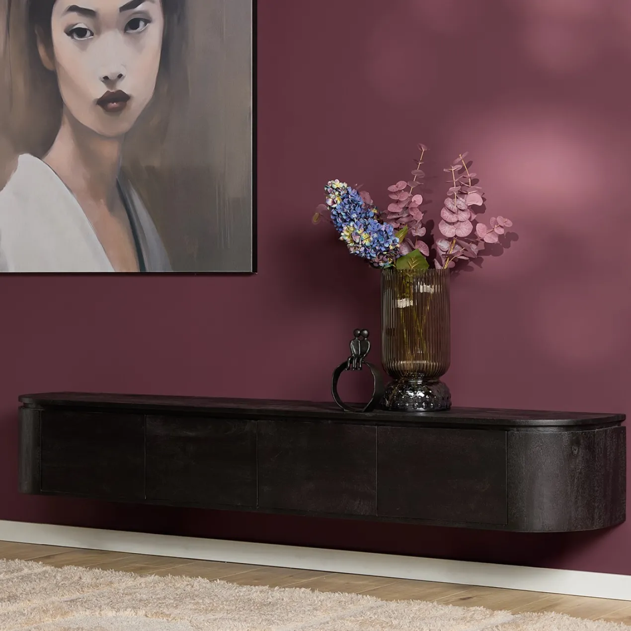 Tv meubel Houdini Zwart 200 cm