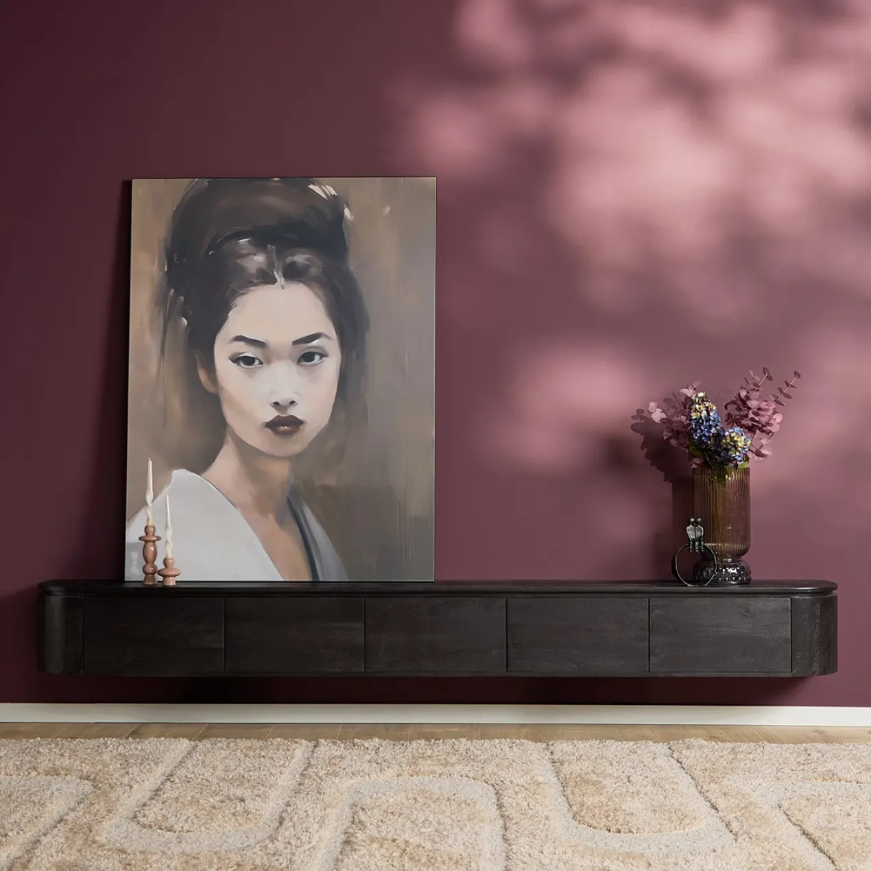 Tv meubel Houdini Zwart 280 cm