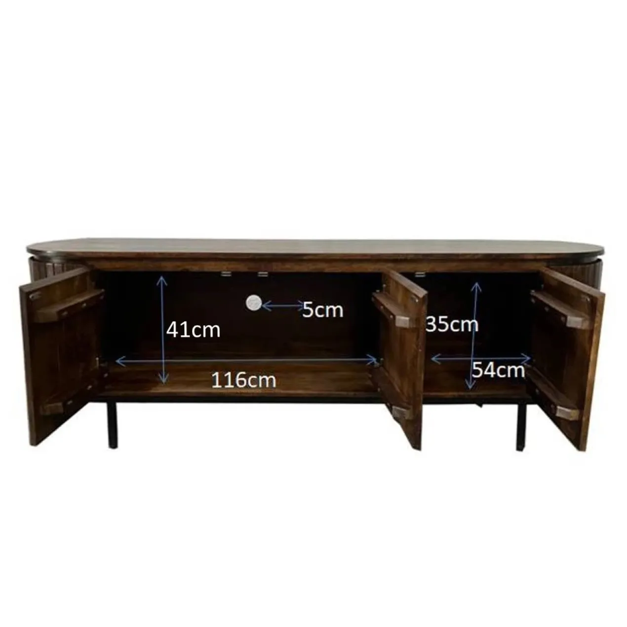 Tv-meubel Nairo epresso staand 170 cm