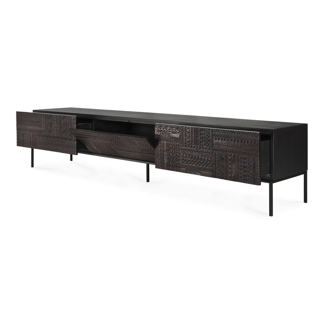 Tv-meubel Tabwa teak 240 cm