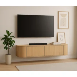Tv-meubel zwevend naturel 140 cm