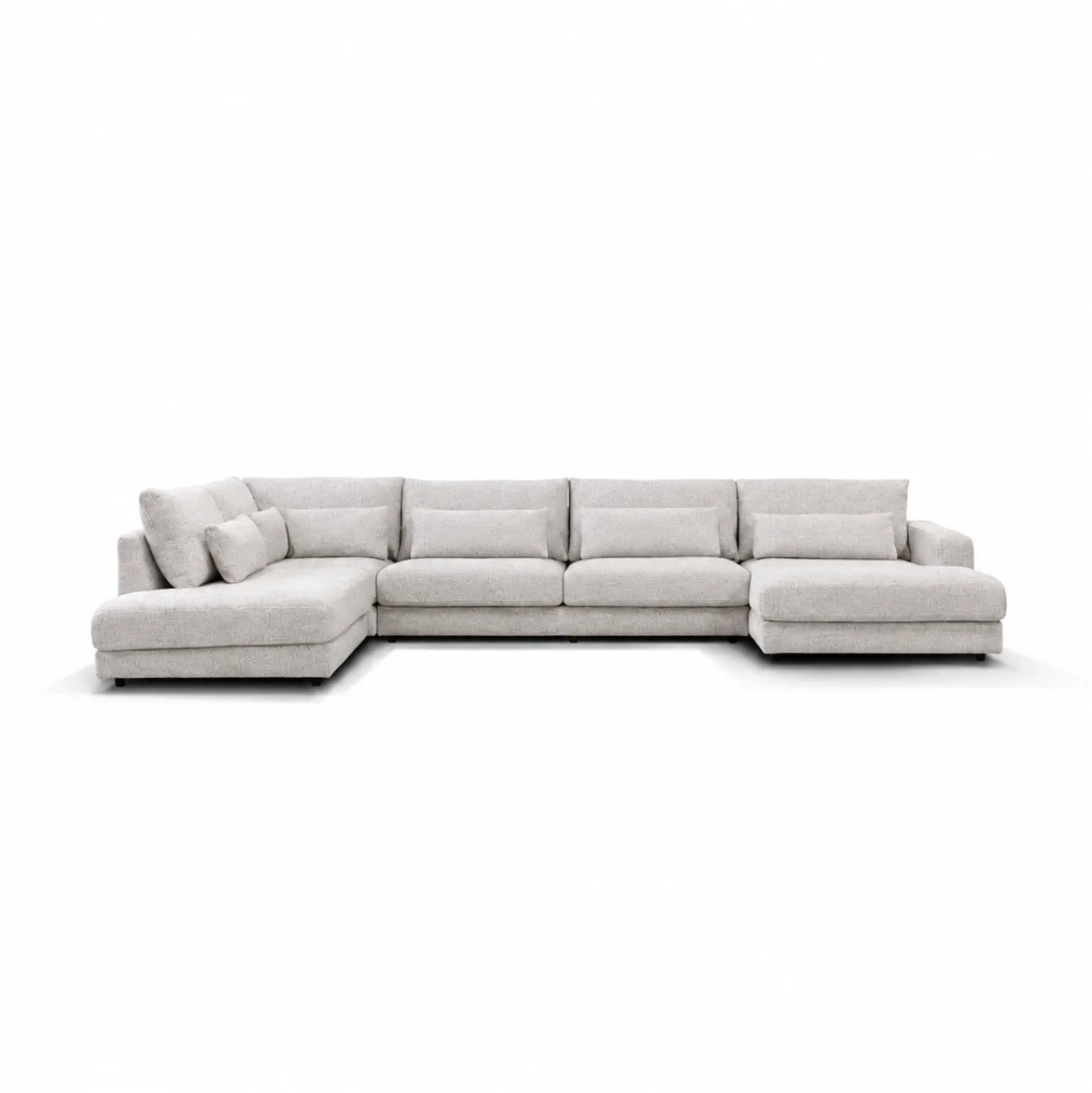 U-Bank Lusaro lichtgrijs ottoman links