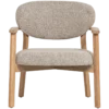 Udar fauteuil naturel met houten frame naturel