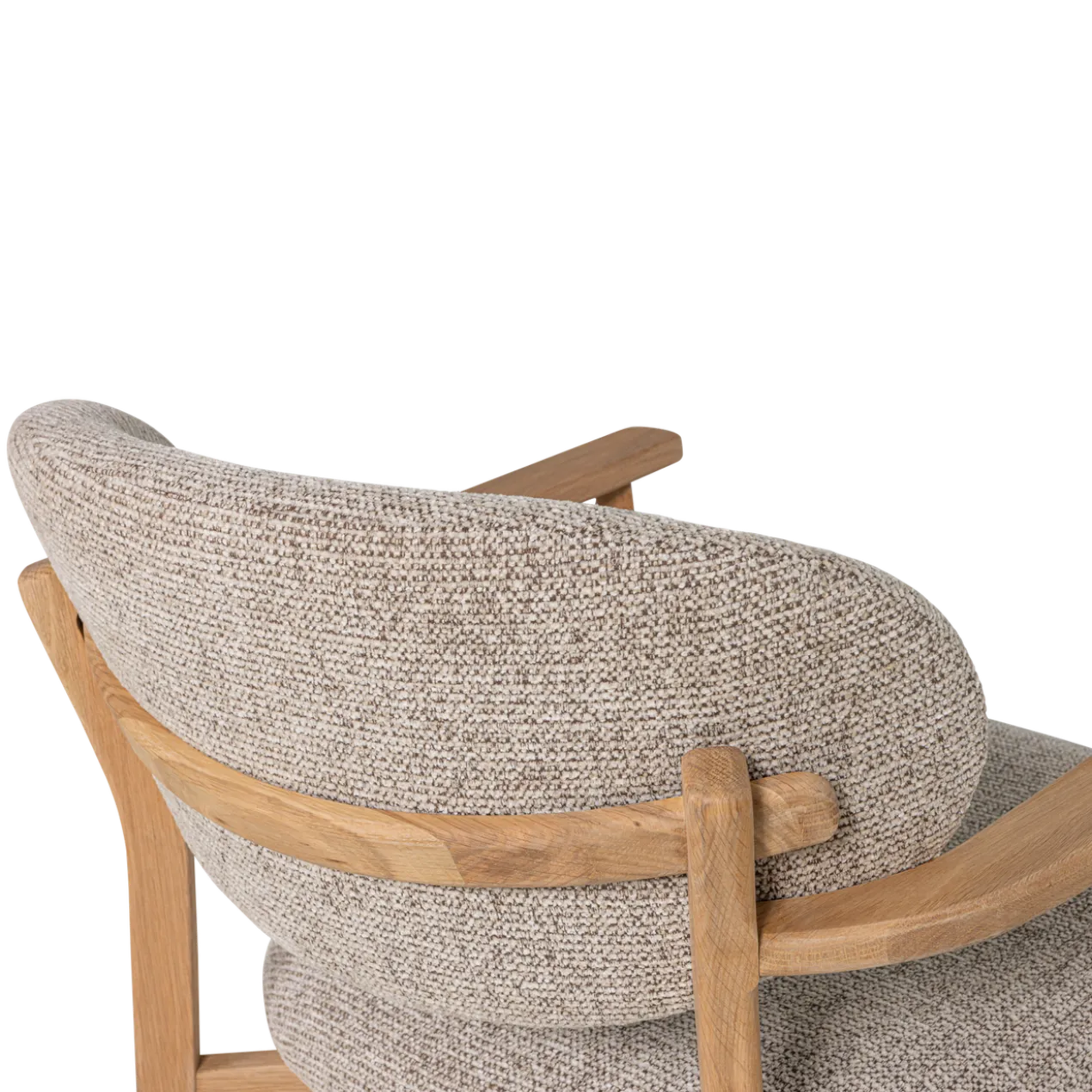 Udar fauteuil naturel met houten frame naturel