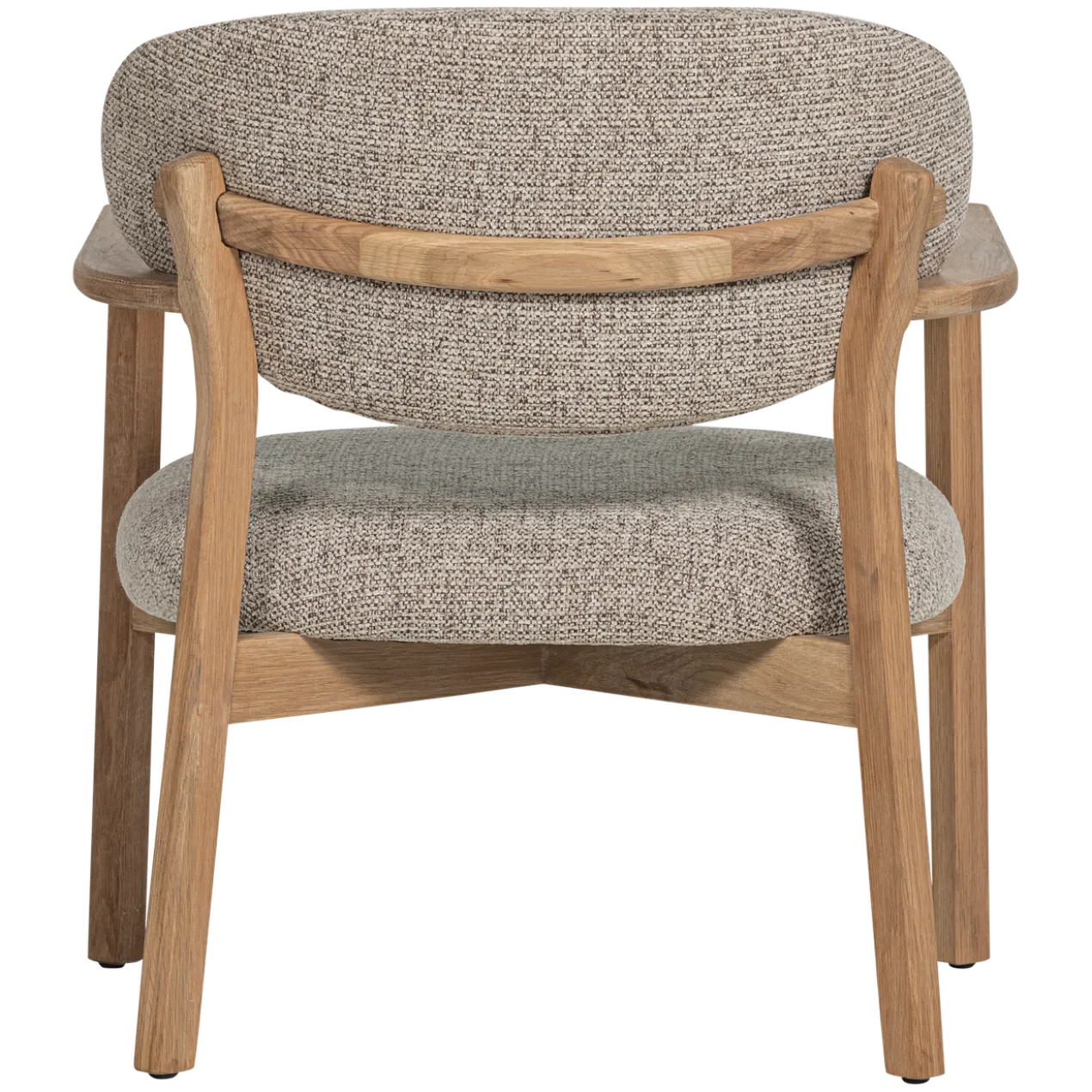 Udar fauteuil naturel met houten frame naturel