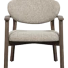 Udar fauteuil naturel met houten frame bruin