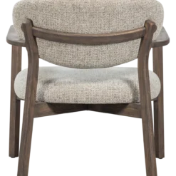 Udar fauteuil naturel met houten frame bruin