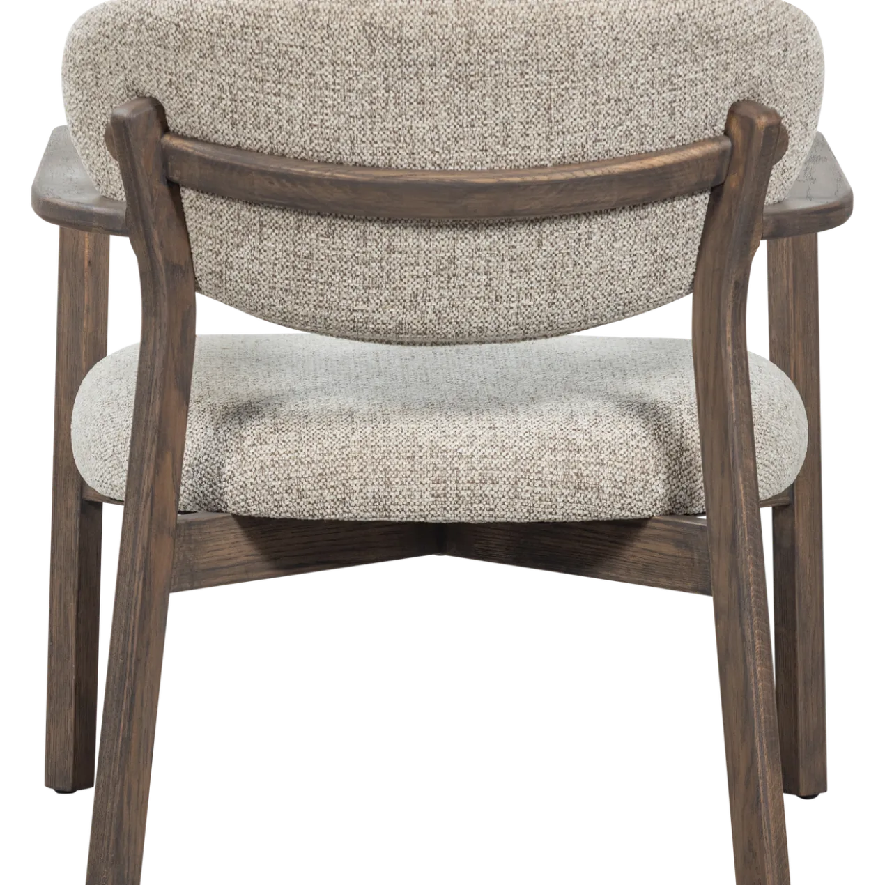 Udar fauteuil naturel met houten frame bruin
