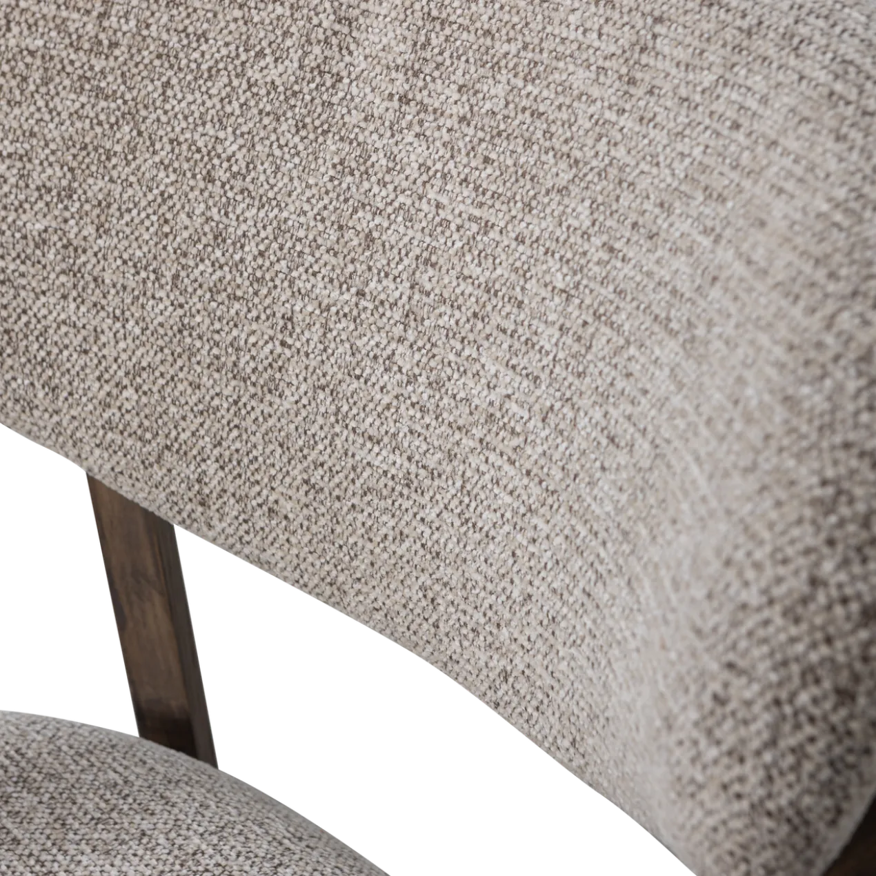 Udar fauteuil naturel met houten frame bruin