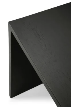 U desk - 140x70 - zwart eiken