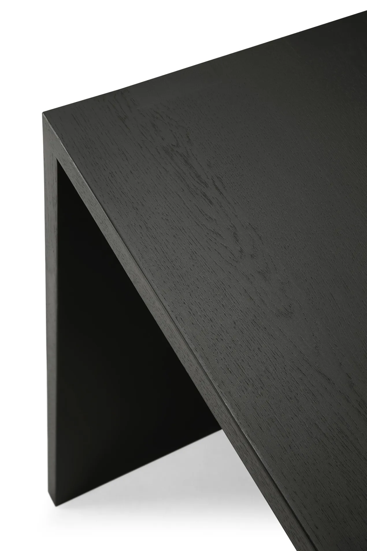 U desk - 140x70 - zwart eiken