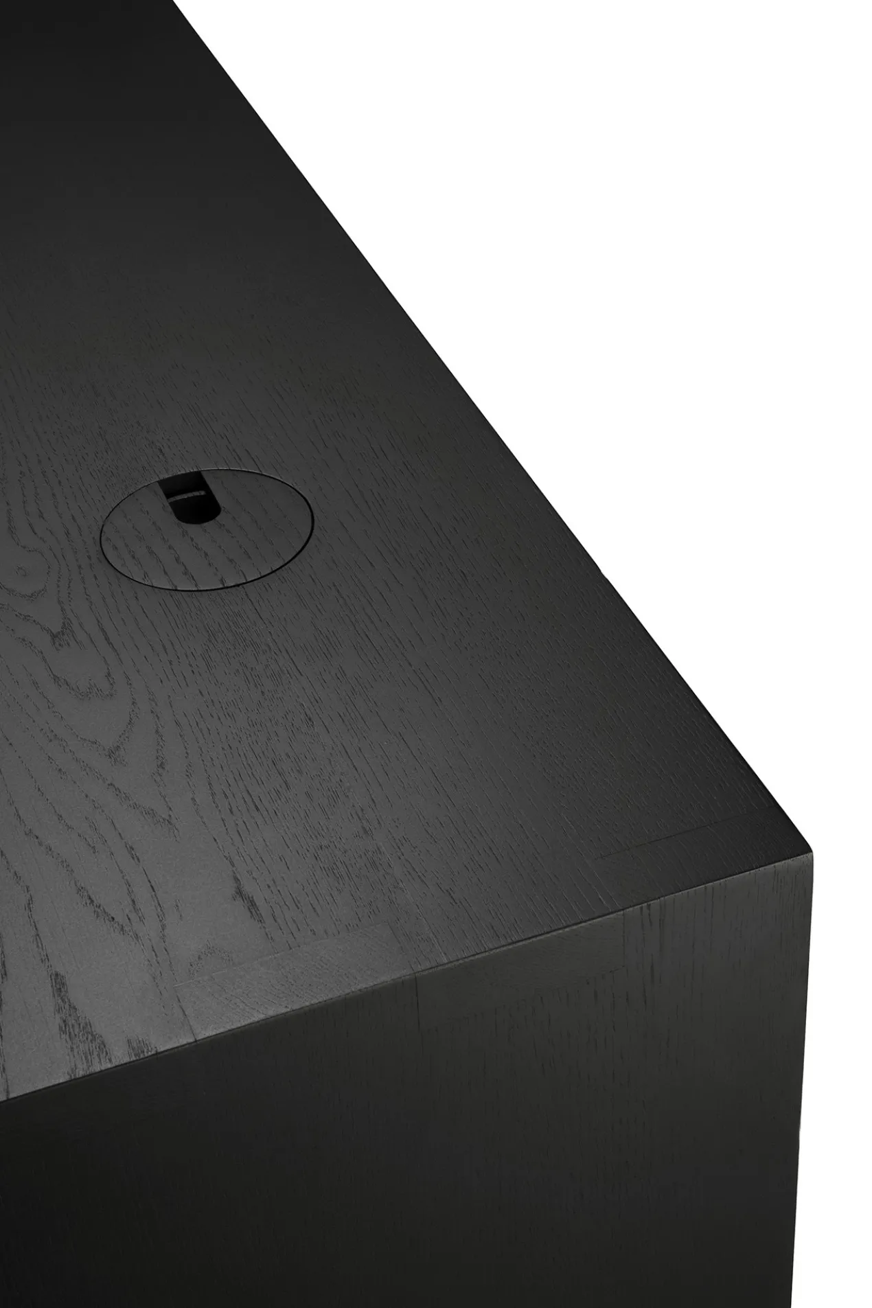 U desk - 140x70 - zwart eiken