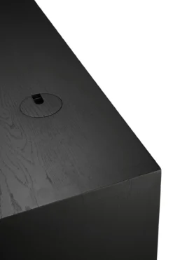 U desk - 160x80 - zwart eiken
